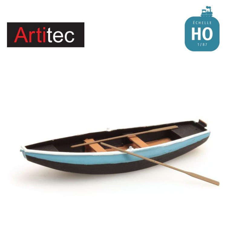 Chaloupe en bois bleue HO Artitec 387.09BL