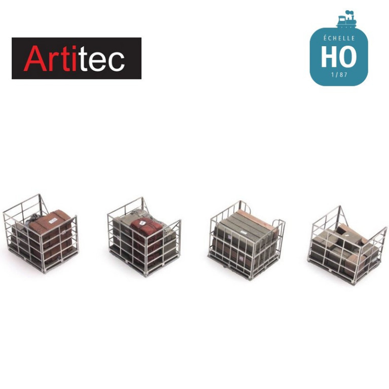 Palettes avec cage métallique HO Artitec 387.222-Maketis