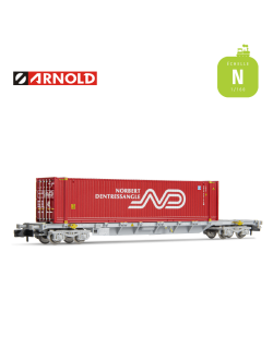 Wagon porte-conteneur et container Norbert Dentressangle 45' N 1/160 Arnold HNS6501