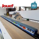 Coffret 3 Voitures + 1 RIB 70 SNCF livrée Transilien EP V-VI HO Jouef HJS4159-HJS4160 - MAKETIS