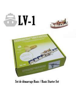 Basic Starter Set Magnorail + 1 boat and 2 figures HO LV-1