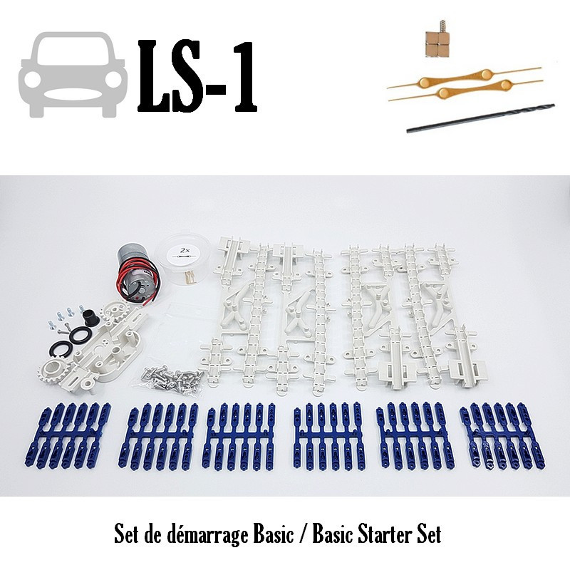 Basic Starter Set Magnorail + 2 Fahrzeugschleifer für Auto H0 LS-1