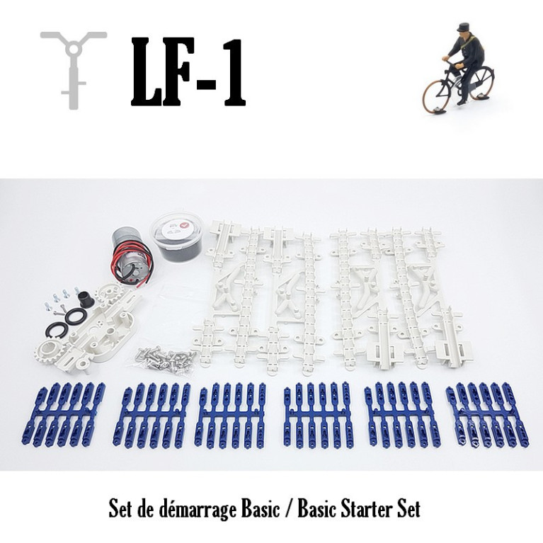 Basic Starter Set Magnorail + 1 Radfahrer H0 Fertig Montiert LF-1