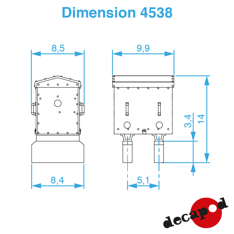 Metallische Batteriekästen PM HO Decapod 4538 - Maketis