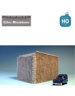 Culée de pont pierres hexagonales échelle HO Cités Miniatures OA-010-C2-HO