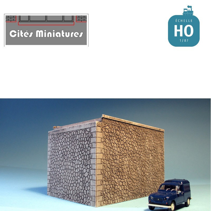 Culée de pont pierres hexagonales échelle HO Cités Miniatures OA-010-C2-HO - MAKETIS