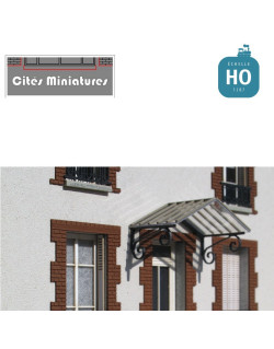 Marquise pour pavillon Echelle HO Cités Miniatures ED-058-1-HO - MAKETIS