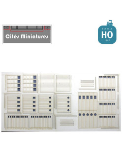 Portes de garage/Boxes à l'échelle HO Cités-miniatures ED-010-G-HO
