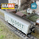 Wagon frigorifique Hlv "EVIAN ET BADOIT" SNCF Ep III HO Brawa 48348