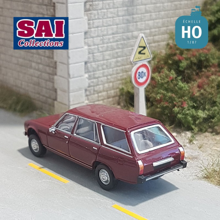 Peugeot 504 break rouge foncé (PCX870350) HO SAI 2344 - Maketis