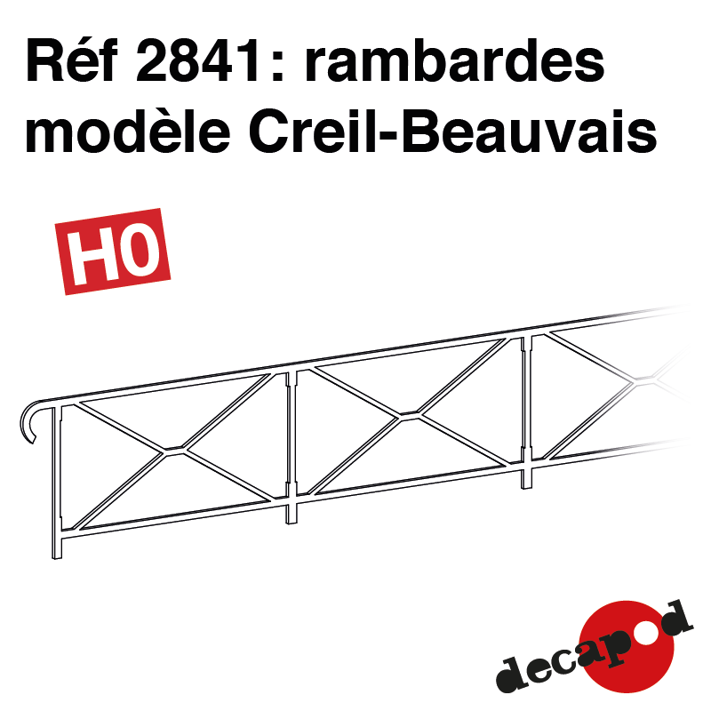 Rambardes modèle Creil-Beauvais HO Decapod 2841 - Maketis
