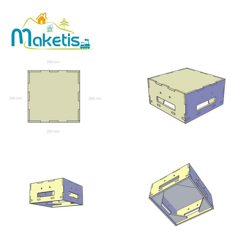 Easy Module Maketis carré faible profondeur 29,5x29,5 cm MOD60000  - Maketis