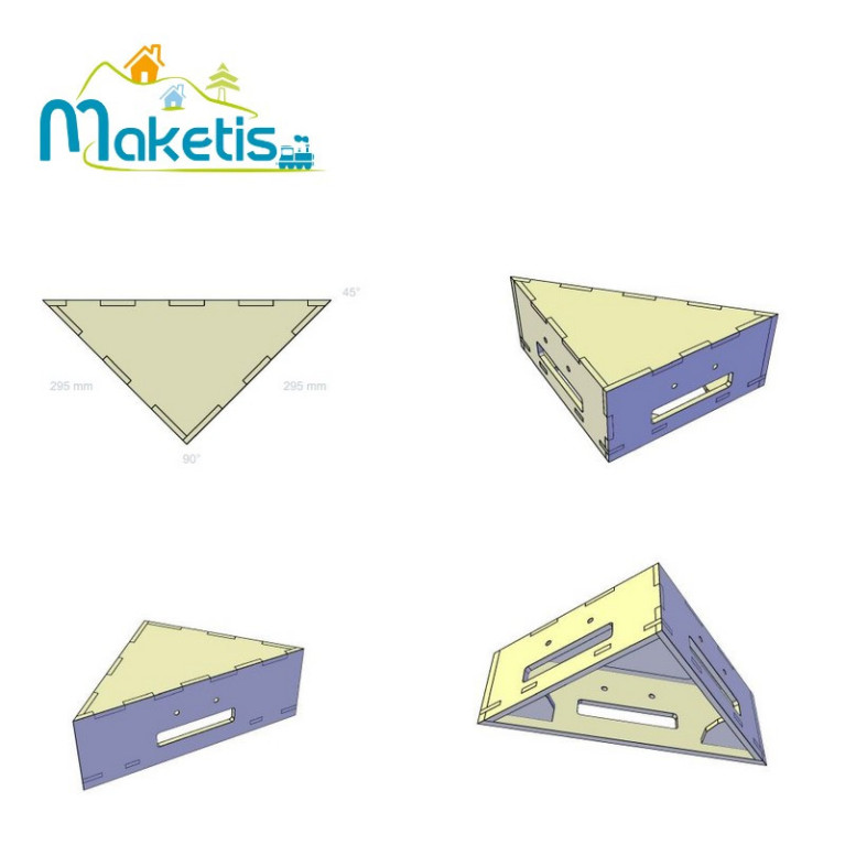 Easy Module Maketis triangle faible profondeur 29,5x29,5 cm MOD61000  - Maketis