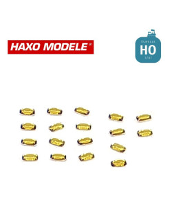 Lentilles phares rectangulaires 3 x 1,5 Jaune - 14 pièces Haxo Modèle HM00043 - Maketis