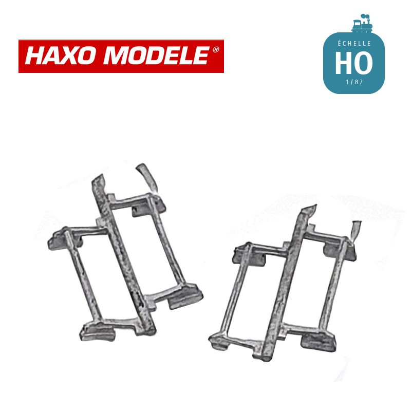 Sabot de frein wagon à essieux 4 paires HO Haxo Modèle HM44014 - Maketis