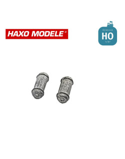 Réservoir d'air auxiliaire pour cylindre frein ref 44013 2 pcs HO Haxo Modèle HM44016 (Fin de série)