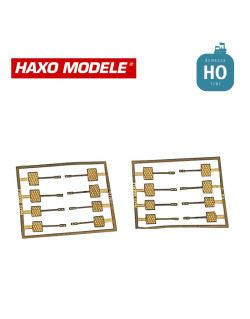 Marchepieds de manoeuvres tôle striée anti-dérapante 16 pcs HO Haxo Modèle HM44049