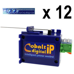 Moteur d'aiguillage Cobalt iP Digital (12 pcs) DCCconcepts DCP-CB12DiP - Maketis