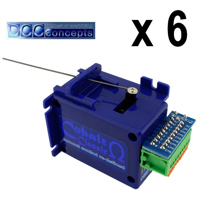 Moteur d'aiguillage Cobalt Classic Omega Analogique (6 pcs) DCCconcepts DCP-CB6omega - Maketis