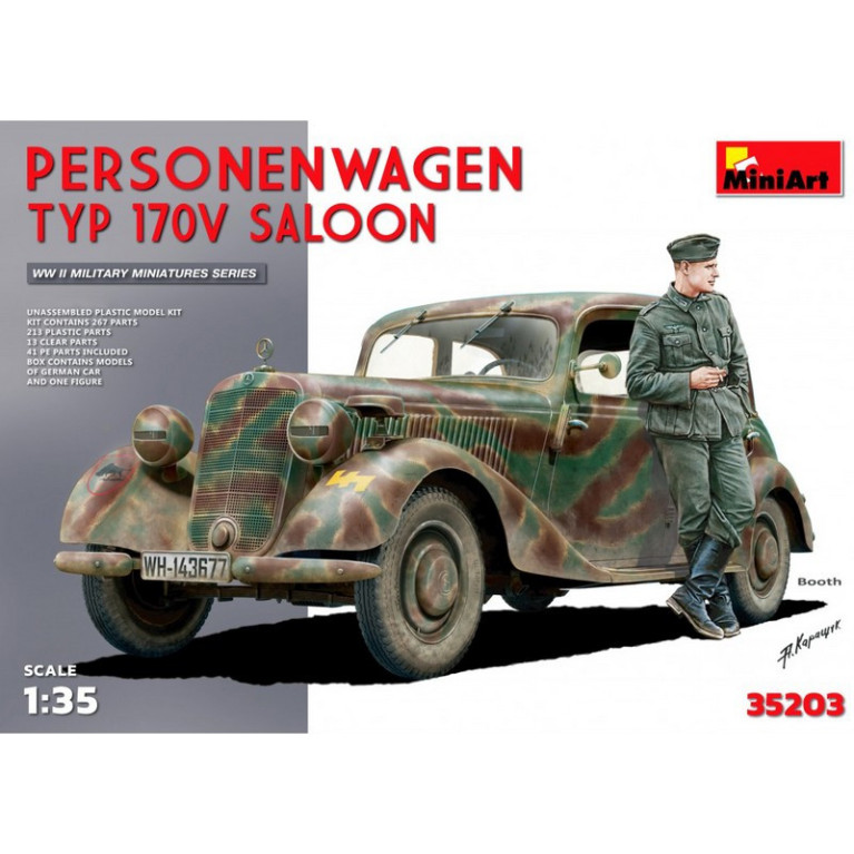 Voiture allemande TYP 170V SALOON WWII 1/35 MiniArt 35203 - Maketis