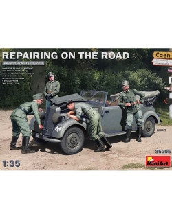"Réparation sur la route" cabriolet allemand Typ 170V et 4 figurines WWII 1/35 MiniArt 35295