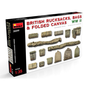 Sacs à dos, sacs et toiles pliées Britanniques WWII 1/35 MiniArt 35599 - Maketis