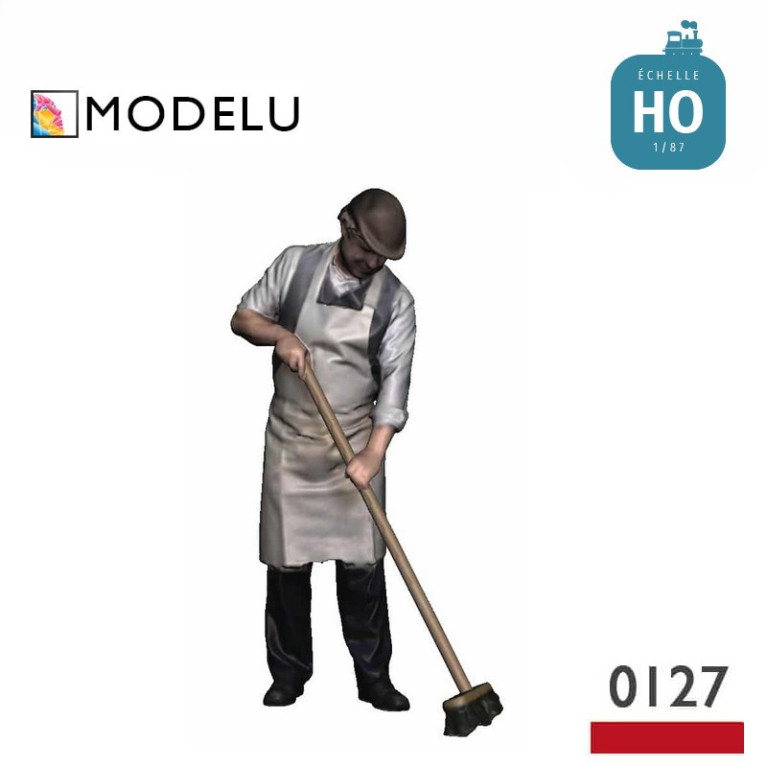 Homme balayant HO Modelu 0127-087 - Maketis Homme balayant HO Modelu 0127-087 - Maketis