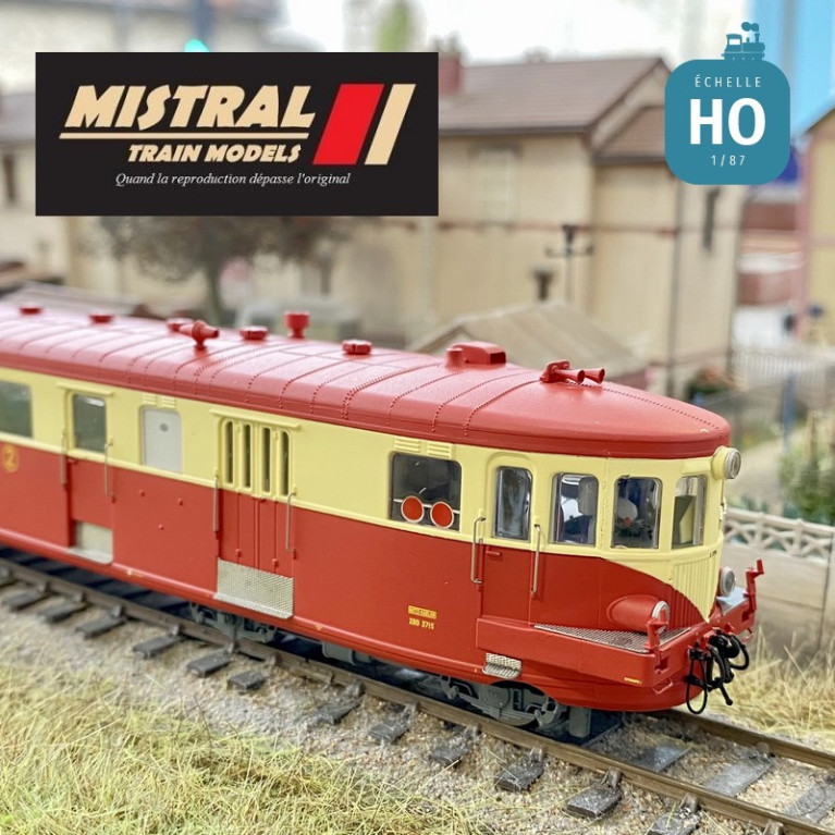 Autorail diesel de Dietrich X-3715 SNCF Ep IV Analogique HO MISTRAL 21-05-S003-Maketis