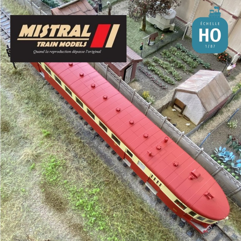 Autorail diesel de Dietrich X-3715 SNCF Ep IV Analogique HO MISTRAL 21-05-S003-Maketis