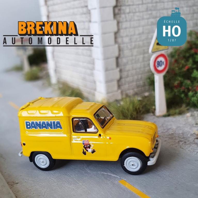 Renault 4L fourgonnette 1961 Banania HO Brekina 2448 - Maketis Renault 4L fourgonnette 1961 Banania HO Brekina 2448 - Maketis
