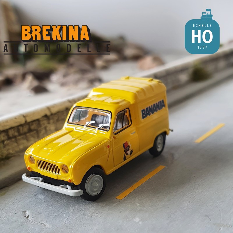 Renault 4L fourgonnette 1961 Banania HO Brekina 2448 - Maketis