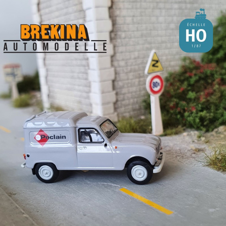 Renault 4L fourgonnette 1961 Poclain HO Brekina 2453 - Maketis Renault 4L fourgonnette 1961 Poclain HO Brekina 2453 - Maketis