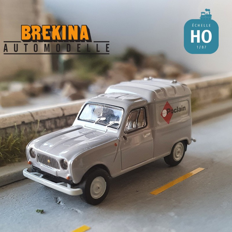 Renault 4L fourgonnette 1961 Poclain HO Brekina 2453 - Maketis