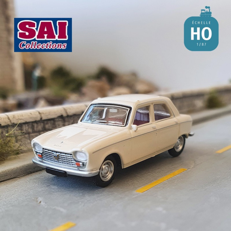 Peugeot 204 1968 blanc courchevel HO SAI 6250 - Maketis Peugeot 204 1968 blanc courchevel HO SAI 6250 - Maketis