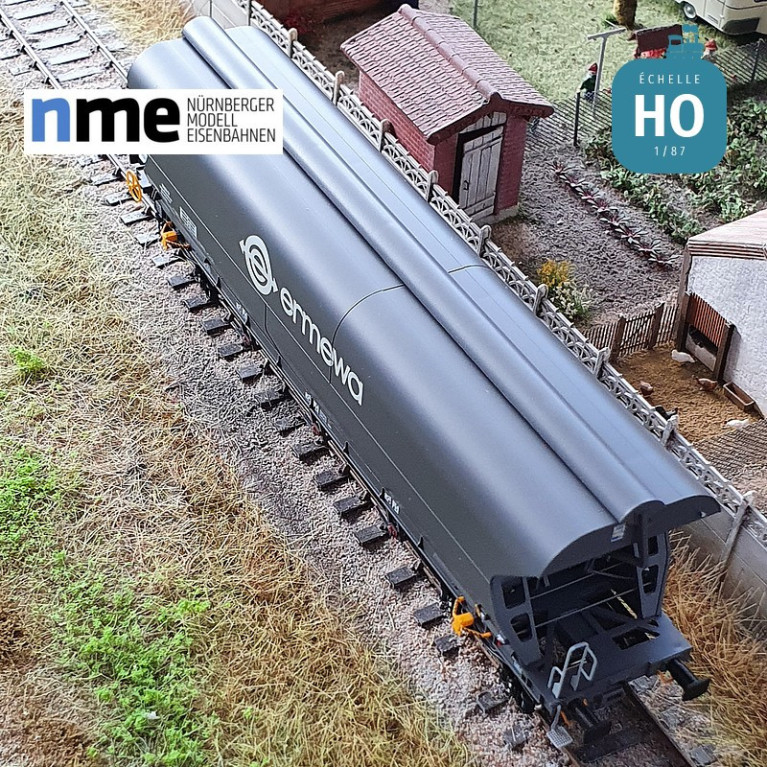 Wagon céréalier Tagnpps 101m³ ERMEWA gris foncé Ep VI HO NME 514604 - Maketis Wagon céréalier Tagnpps 101m³ ERMEWA gris foncé Ep VI HO NME 514604 - Maketis