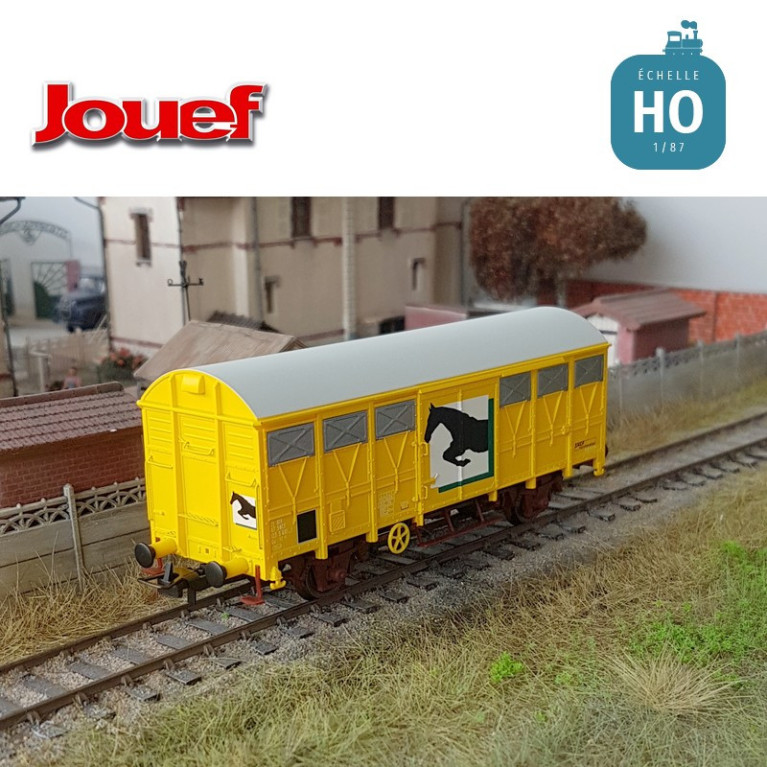 Wagon couvert type Gs pour le transport de chevaux SNCF Ep IV HO Jouef HJ6232 - Maketis