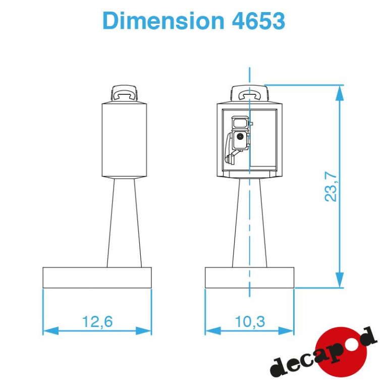 Betontelefon für Bahnübergang Ep III/IV H0 Decapod 4653 - Maketis