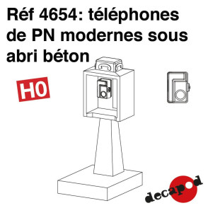 Téléphone en béton pour PN Ep IV/V HO Decapod 4654 - Maketis