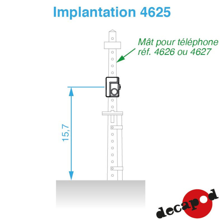 Téléphone SNCF moderne (8 pcs) HO Decapod 4625 - Maketis