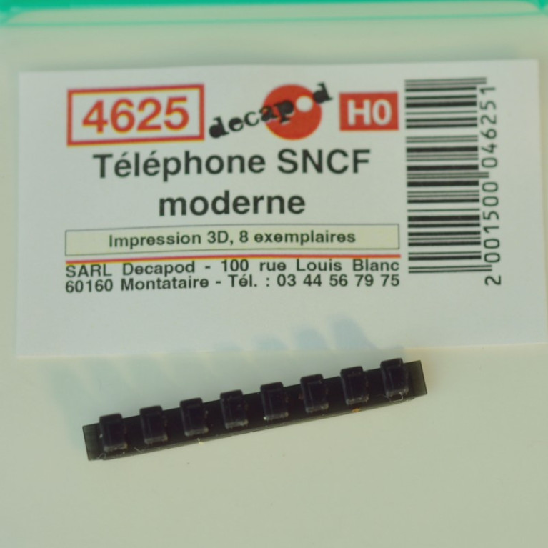 Téléphone SNCF moderne (8 pcs) HO Decapod 4625 - Maketis Téléphone SNCF moderne (8 pcs) HO Decapod 4625 - Maketis