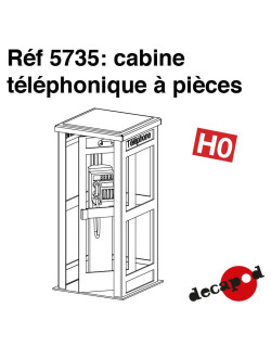 Coin-operated telephone booth H0 Decapod 5735 - Maketis