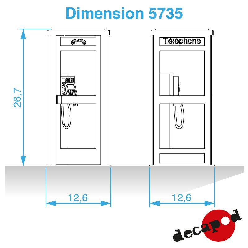 Münz-Telefonzelle H0 Decapod 5735 - Maketis