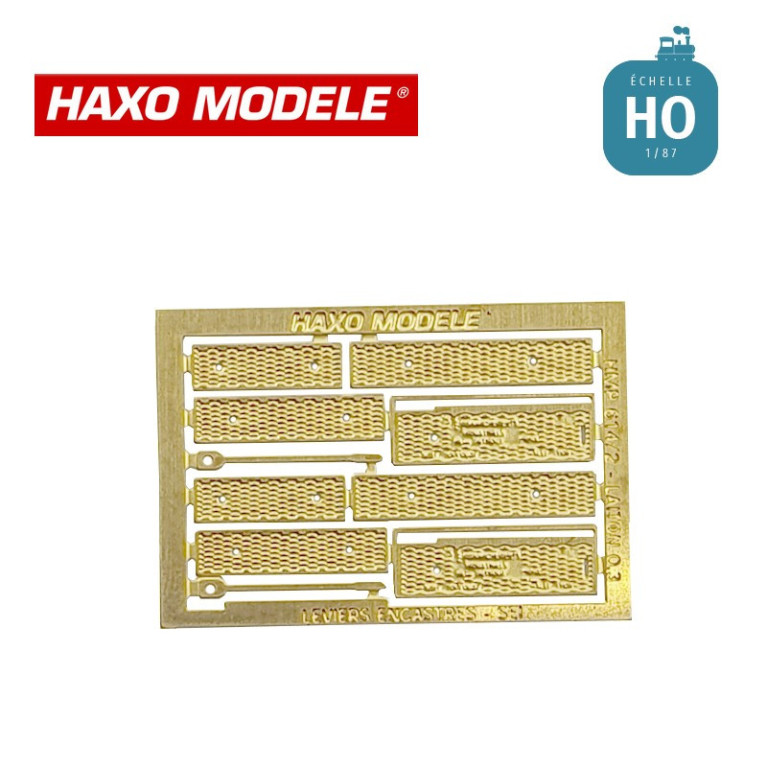 Levier d'aiguillage SEI encastré spécial embranchement industriel 2 pcs HO Haxo Modèle HM45055  - Maketis