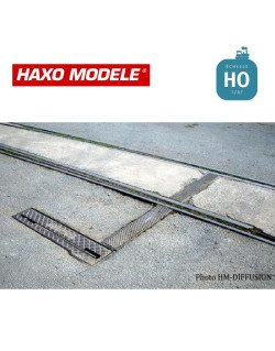 Levier d'aiguillage SEI encastré spécial embranchement industriel 2 pcs HO Haxo Modèle HM45055  - Maketis