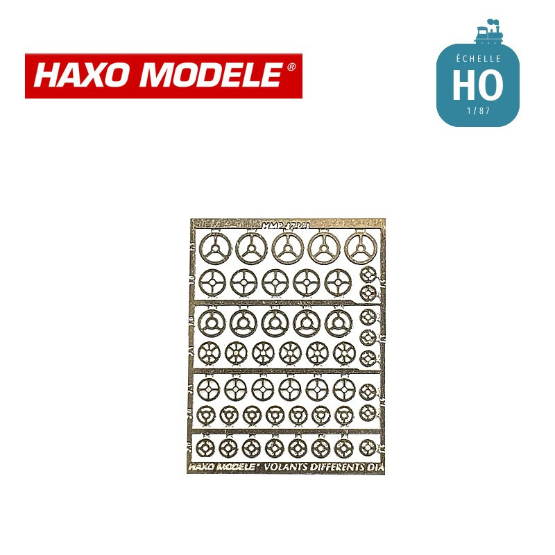Planche petits volants différents types et diamètres de 1,5 à 3,5 HO Haxo Modèle HM44137 - Maketis