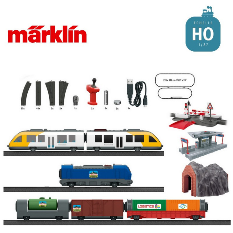 Coffret de départ Märklin "My world" Premium avec 2 trains HO 29343 - Maketis
