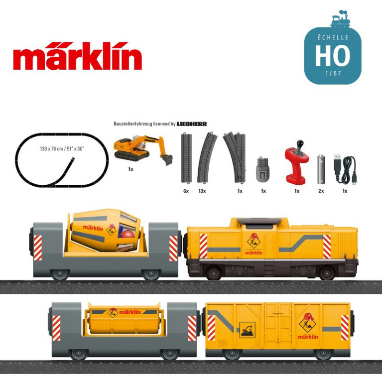 Coffret de départ Märklin "My world" Chantier HO 29346 - Maketis