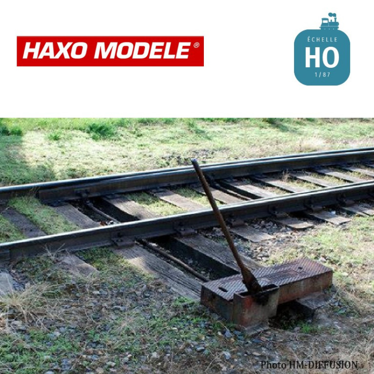 Levier d'aiguillage SEI spécial embranchement industriel 2 pcs HO Haxo Modèle HM45054  - Maketis