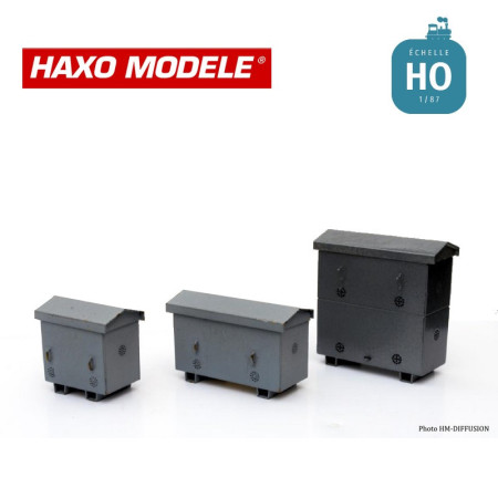 Caisse à piles petit modèle 2 pcs HO Haxo Modèle HM45005  - Maketis