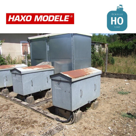 Caisse à piles petit modèle 2 pcs HO Haxo Modèle HM45005  - Maketis